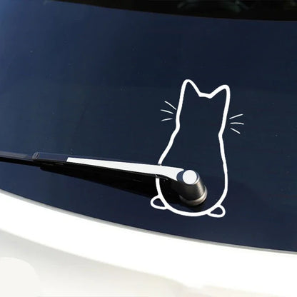 Fun Cat Window Rear Glass Sticker