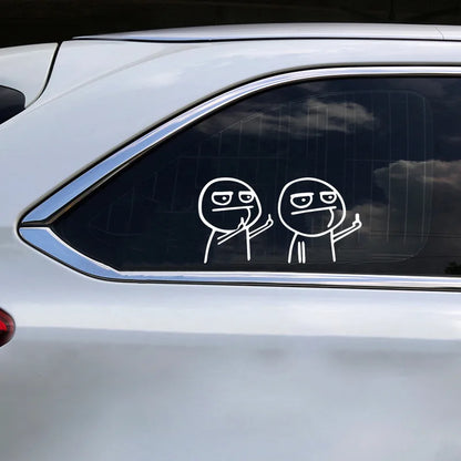 Reflective Funny Middle Finger Sticker